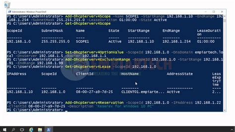 powershell create dhcp reservation