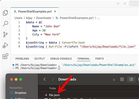 Powershell Create File Json