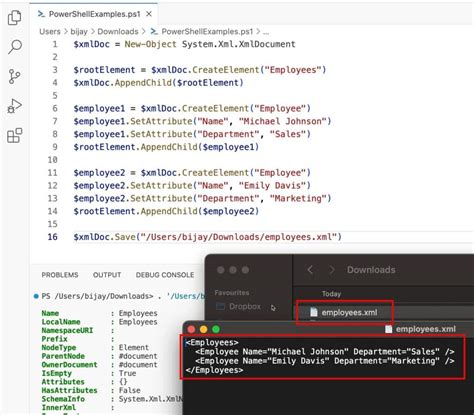Powershell Create File Xml