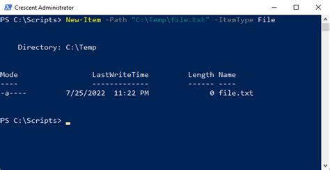 Powershell Create Null File