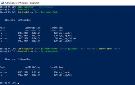 Powershell Delete File Matching Pattern