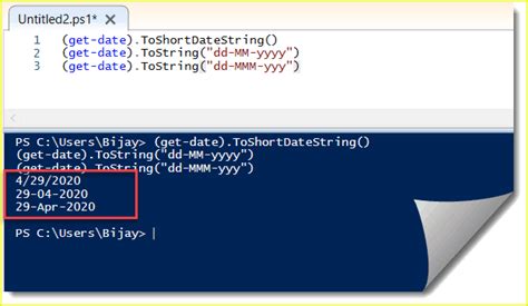 powershell get date short format