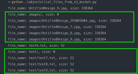 Powershell List S3 Bucket Files