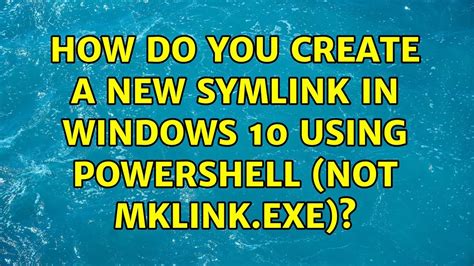 powershell mklink not found