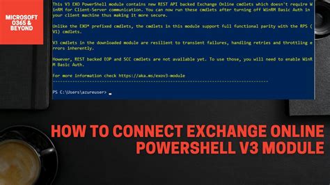 Powershell Module To Connect To Exchange Online
