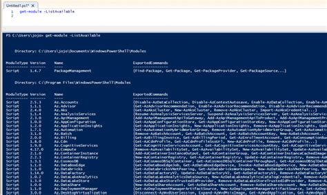 Powershell Modules Microsoft