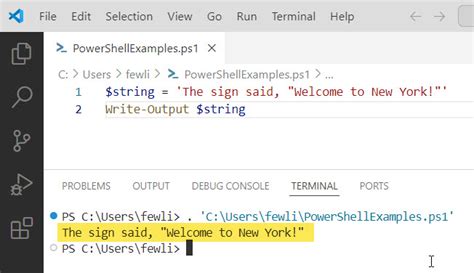 Powershell Multiline String With Double Quotes