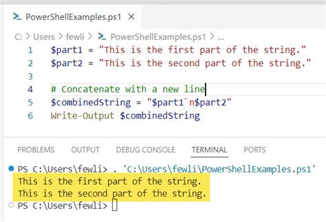 Powershell New Line On String