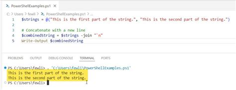Powershell New Line To String
