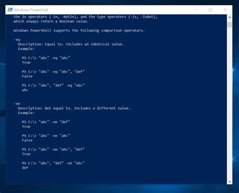 powershell not equal in if statement