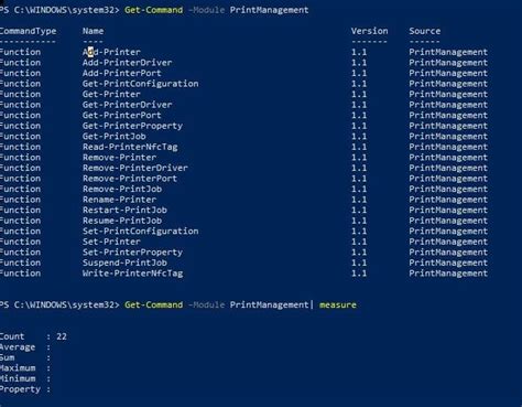 powershell remove installed printers
