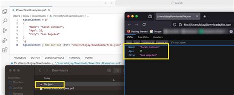 Powershell Script Create Json File