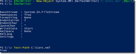 Powershell Script Create Xml File