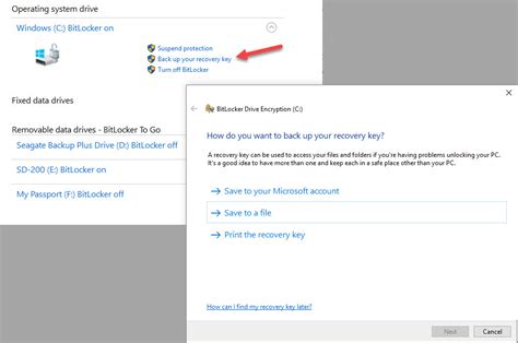 powershell script to enable bitlocker and save recovery key