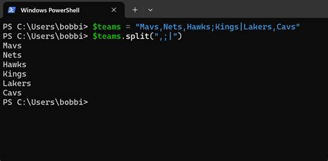 Powershell Split String Across Multiple Lines