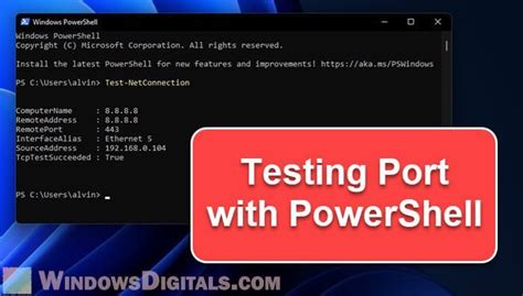 How To Check Port Connection Using Powershell In Windows