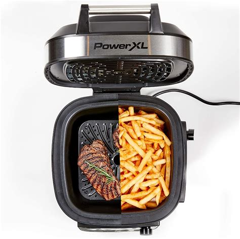 PowerXL 1550W 6qt 12in1 Grill Air Fryer Combo with Glass Lid