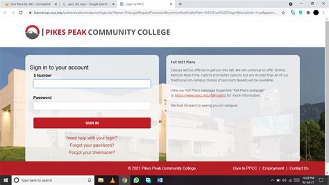ppcc student log in