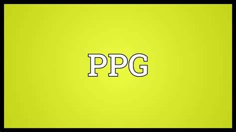 Ppg Meaning Text