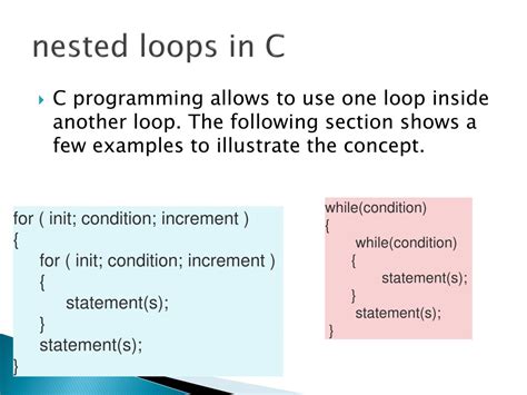 ppt on loops in c