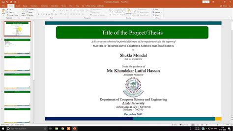 ppt presentation format for students