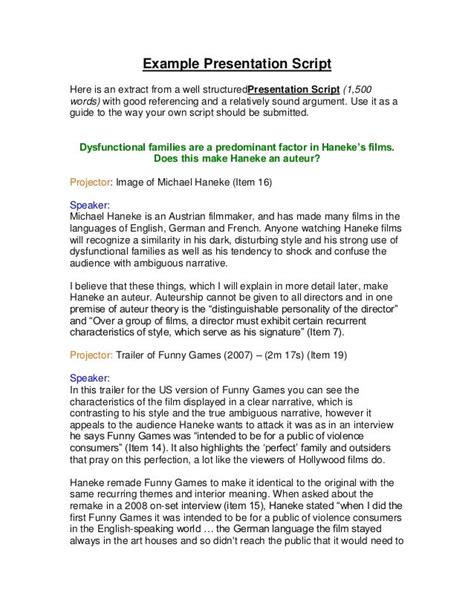 ppt presentation script example