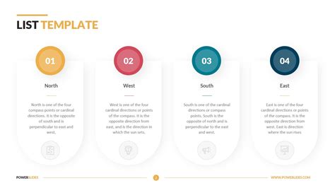 ppt template for list of items