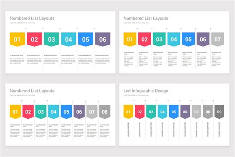 ppt template to show list of items