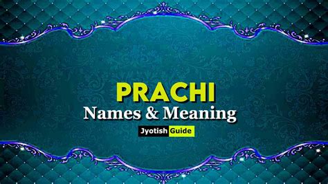 prachi meaning in english