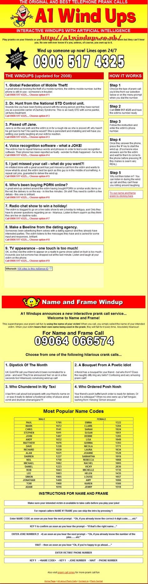 Practical Joke Phone Number