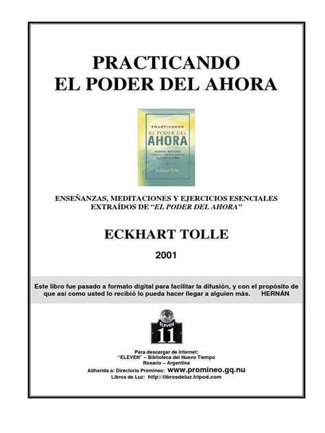 Awasome Practicando El Poder Del Ahora Pdf New