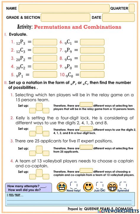 Practice A Permutations And Combinations