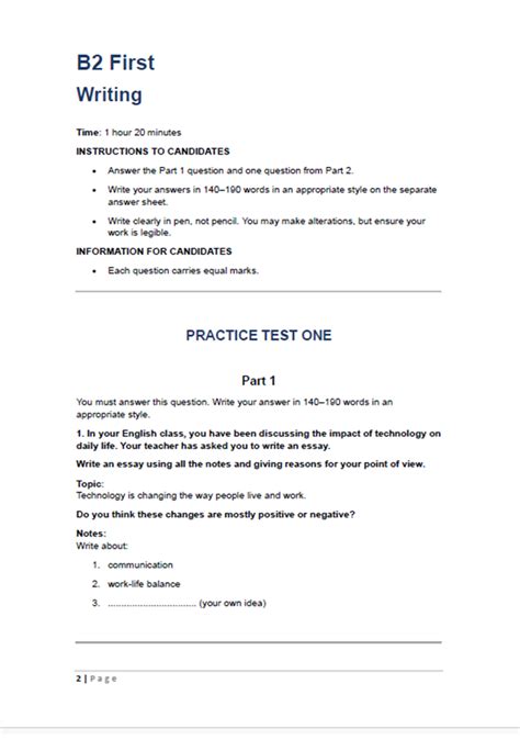 practice cambridge test