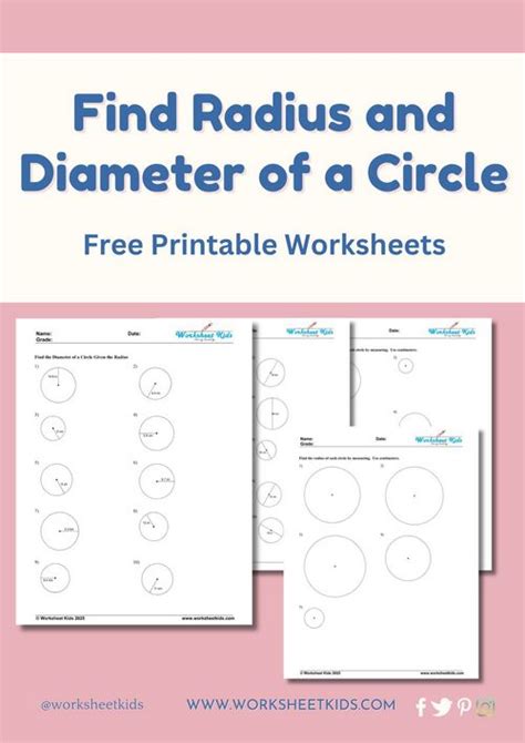 practice diameter and radius worksheet