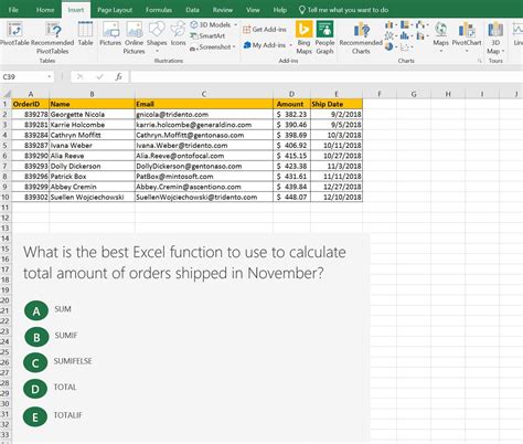 Excel Practice Assessment Test