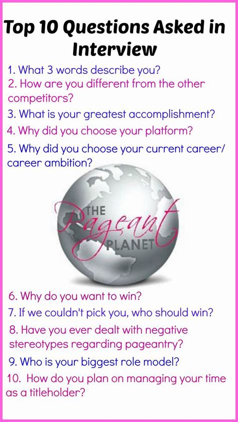 practice pageant interview questions