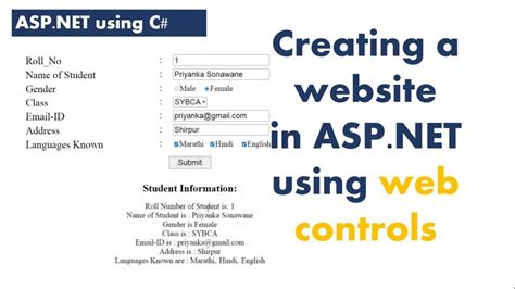 Practice Programs On Asp Net Using  Controls