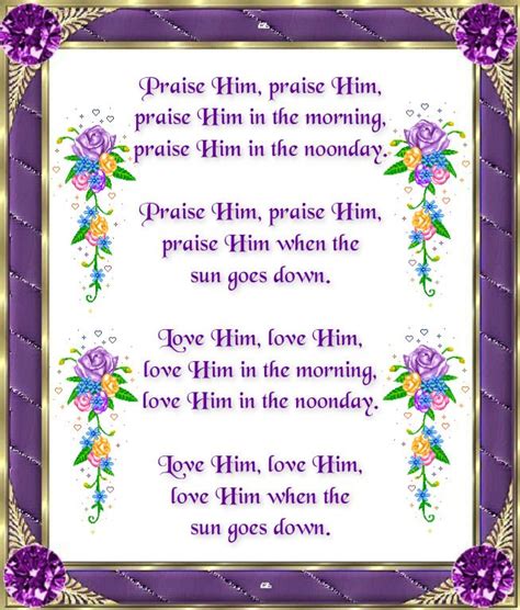 praise him praise him in the morning lyrics