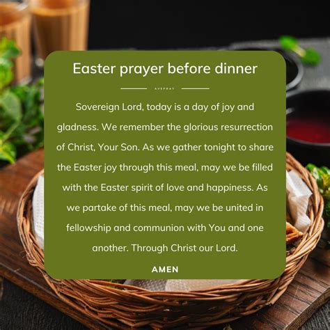 Divine Prayer For Easter Dinner