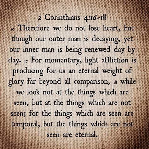 prayer for 2 corinthians 4:16-18