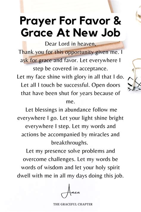 prayer for favor for a new job