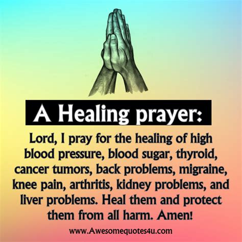 prayer for healing for someone with diabetes