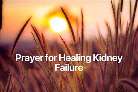 Prayer For Healing Kidney Failure