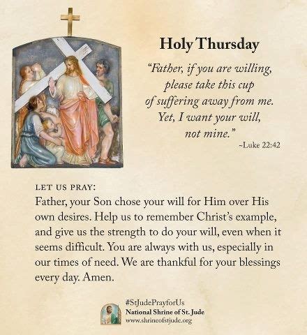 prayer for holy thursday catholic