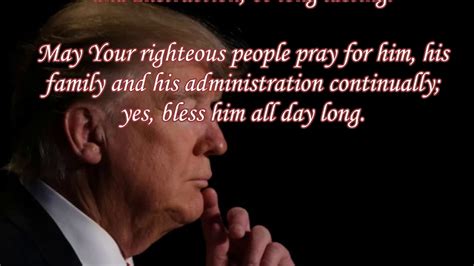 prayer for president trump today