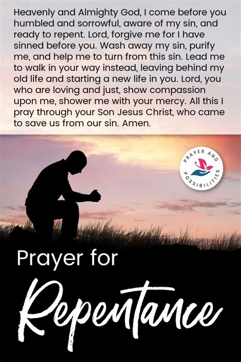 prayer for repentance of sin