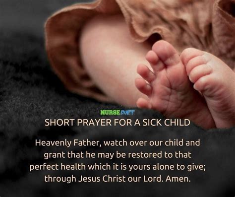 prayer for the healing of a child