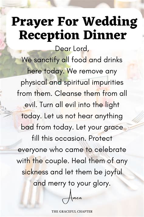 15+ Prayer For Wedding Dinner