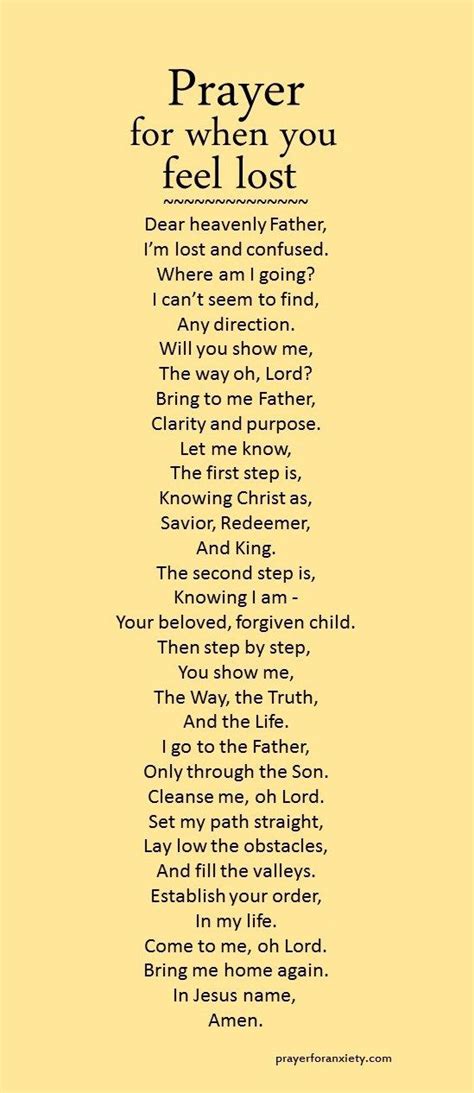 prayer for when you feel lost