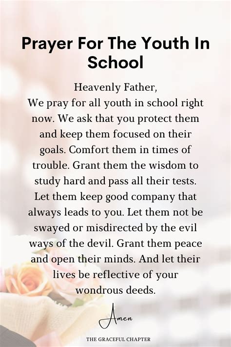 prayer for youth sunday